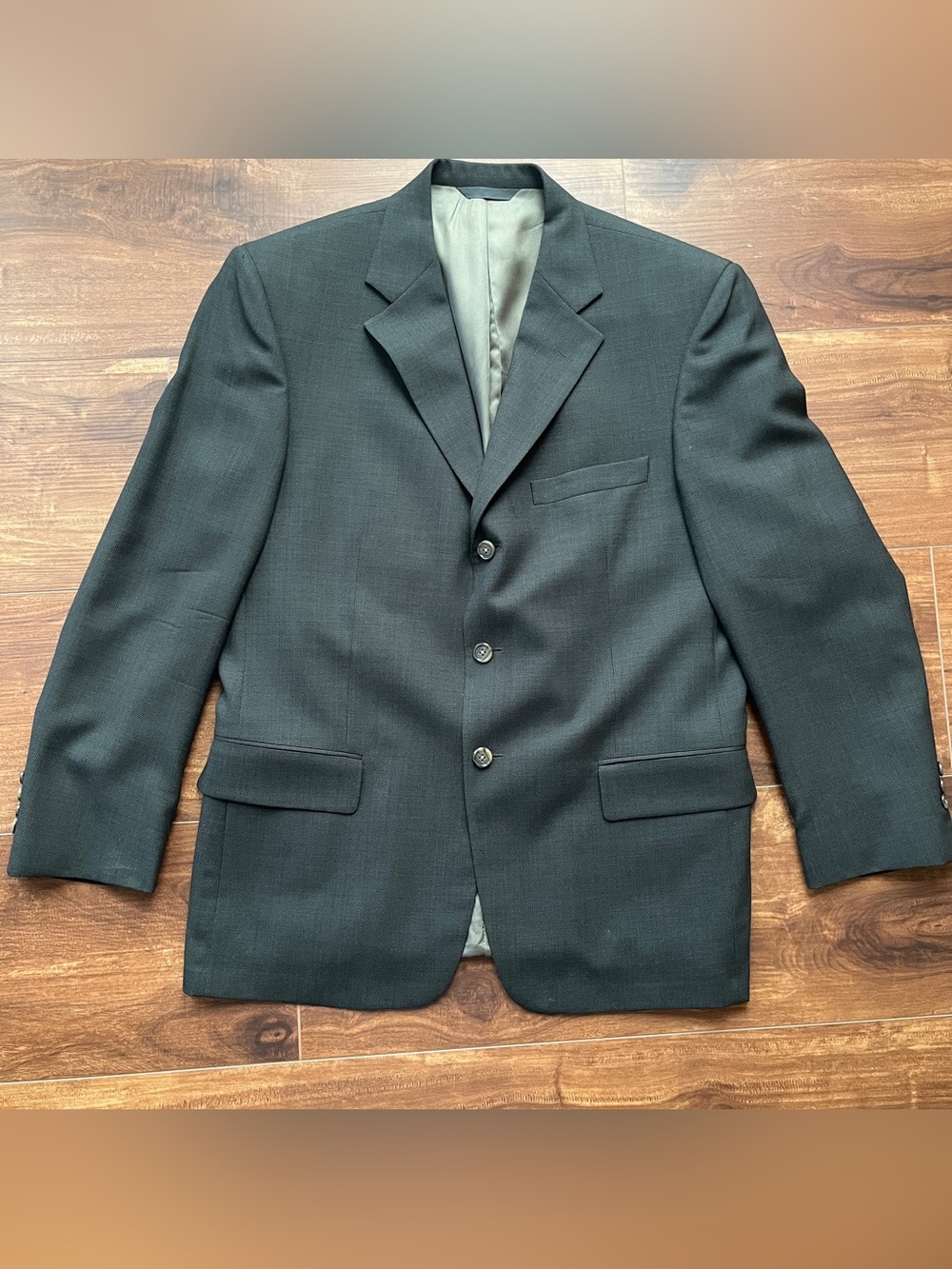 Talliauomo Charcoal Gray worsted wool blazer wedding formal business preppy